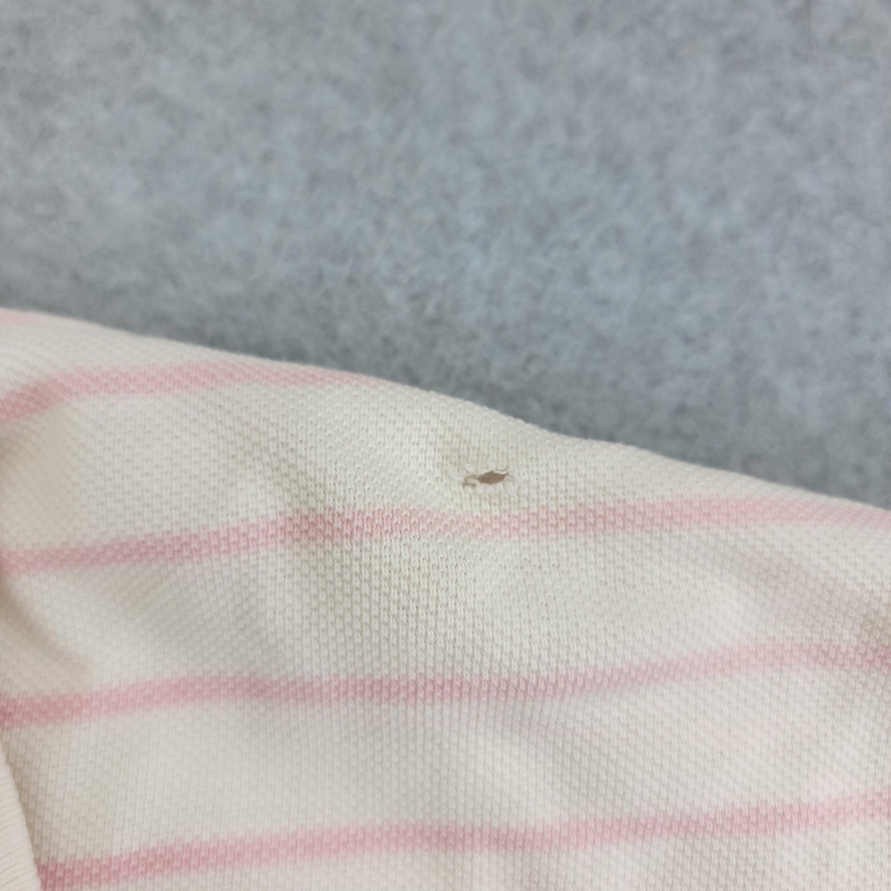 Polo Ralph Lauren Polo Shirt Mens 2XL White Pink Striped Golf Crest Embroidered - Picture 7 of 13